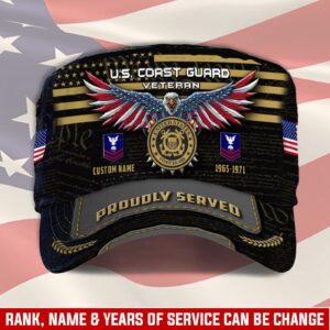 US Coast Guard, No One Gets Left Behind – Military Cap Gift for Men Dad Fathers