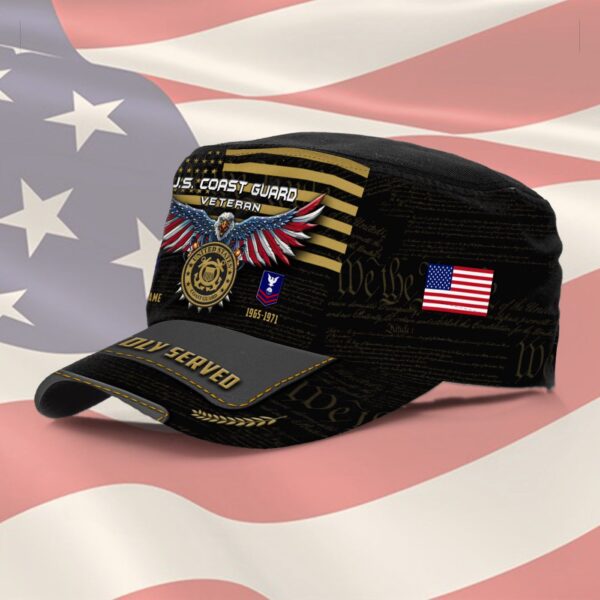 US Coast Guard, No One Gets Left Behind – Military Cap Gift for Men Dad Fathers