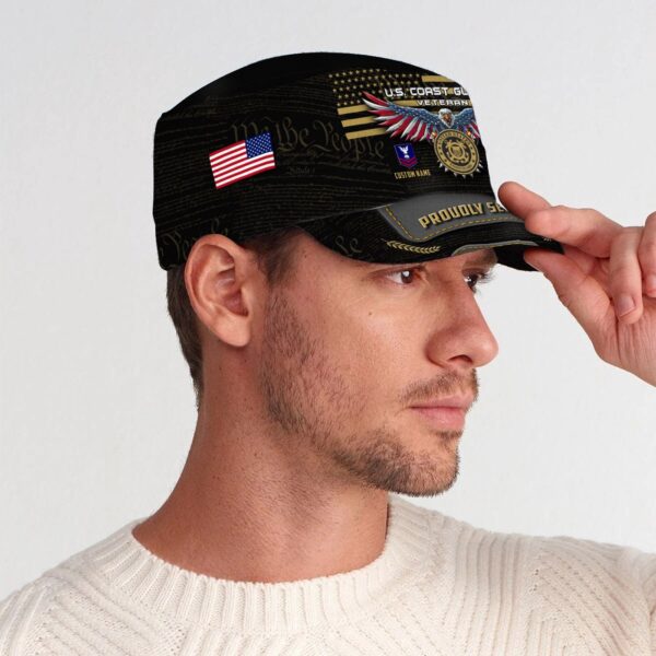 US Coast Guard, No One Gets Left Behind – Military Cap Gift for Men Dad Fathers