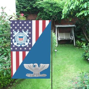 Us Coast Guard O 6 Captain O6 Capt Senior Officer Garden Flag Gift for Men Dad Fathers
