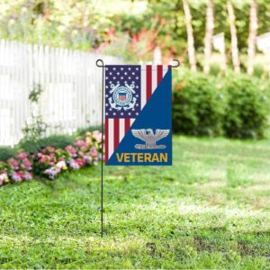 Us Coast Guard O 6 Captain O6 Capt Senior Officer Ranks Veteran Garden Flag Gift for Men Dad Fathers