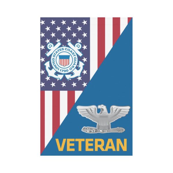 Us Coast Guard O 6 Captain O6 Capt Senior Officer Veteran Garden Flag Gift for Men Dad Fathers