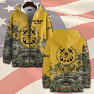US Coast Guard, Proud To Have Served – Zip Hoodie - Gift for Dad Father's Day