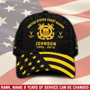 US Coast Guard, Proud Veteran – Classic Cap Gift for Men Dad Fathers