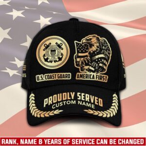 US Coast Guard, Proud Veteran – Classic Cap Gift for Men Dad Fathers