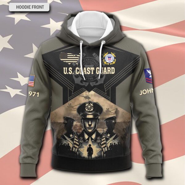 US Coast Guard, Proud Veteran – Hoodie – Gift for Dad Father’s Day