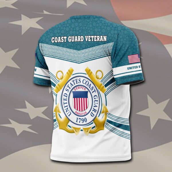 US Coast Guard, Proud Veteran – T-Shirt – Gift for Dad Father’s Day