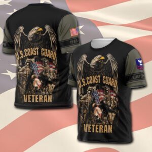 US Coast Guard, Proud Veteran – T-Shirt - Gift for Dad Father's Day