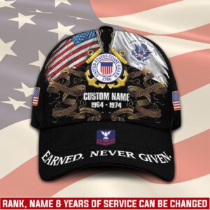 US Coast Guard, Remember – Honor – Respect – Classic Cap Gift for Men Dad Fathers