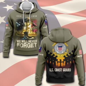 US Coast Guard, Remember – Honor – Respect – Hoodie - Gift for Dad Father's Day