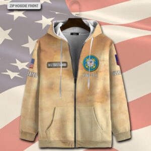 US Coast Guard, Remember – Honor – Respect – Zip Hoodie - Gift for Dad Father's Day 1