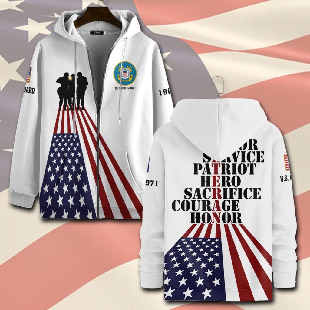 US Coast Guard, Second To None – Zip Hoodie – Gift for Dad Father’s Day US Coast Guard, Second To None – Zip Hoodie – Gift for Dad Father’s Day