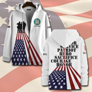 US Coast Guard, Second To None – Zip Hoodie - Gift for Dad Father's Day