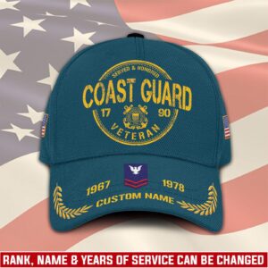 US Coast Guard, Semper Paratus – Classic Cap Gift for Men Dad Fathers