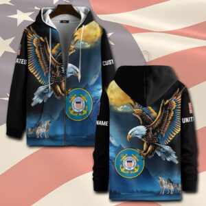 US Coast Guard, Semper Paratus – Zip Hoodie - Gift for Dad Father's Day