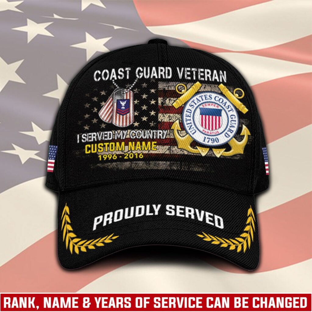 US Coast Guard, Served With Pride – Classic Cap Gift for Men Dad Fathers US Coast Guard, Served With Pride – Classic Cap Gift for Men Dad Fathers