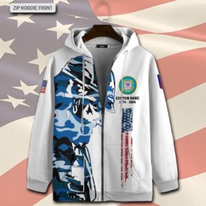 US Coast Guard, Served With Pride – Zip Hoodie - Gift for Dad Father's Day 1