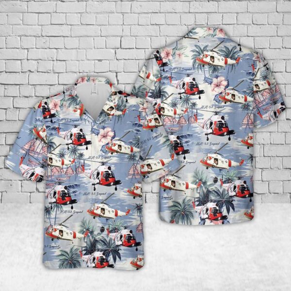 US Coast Guard Sikorsky HH-52 Seaguard Hawaiian Shirt – Gift for Dad Father’s Day