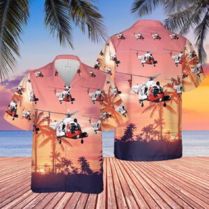 US Coast Guard Sikorsky HH-52A Seaguard Hawaiian Shirt - Gift for Dad Father's Day