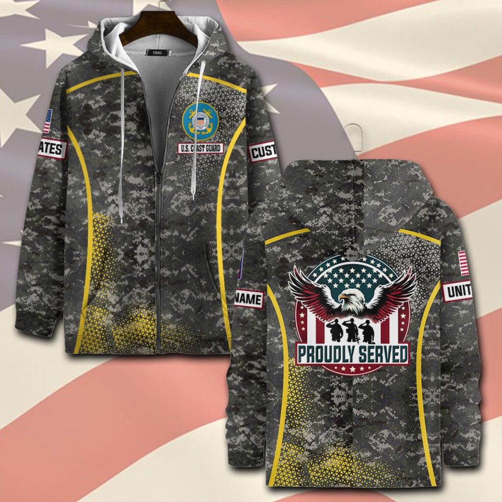 US Coast Guard, Thank a Veteran – Zip Hoodie – Gift for Dad Father’s Day US Coast Guard, Thank a Veteran – Zip Hoodie – Gift for Dad Father’s Day