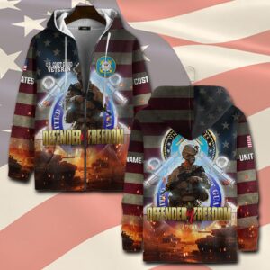US Coast Guard, Thank a Veteran – Zip Hoodie - Gift for Dad Father's Day