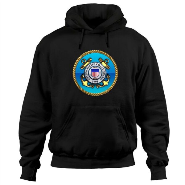 US Coast Guard (USCG) Emblem Hoodies – Gift for Dad Father’s Day