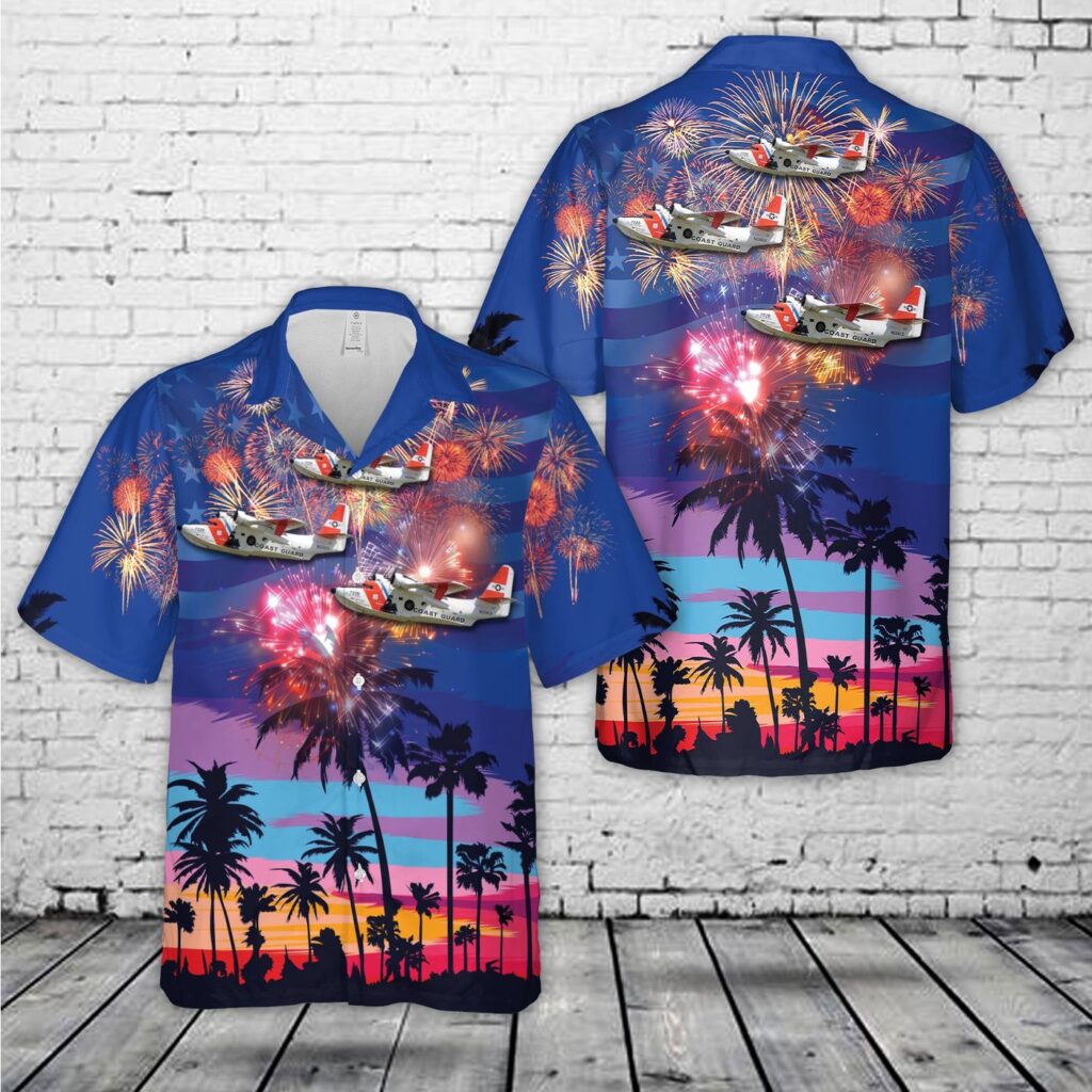 US Coast Guard (USCG) Grumman HU-16B Albatross. 4th Of July Hawaiian Shirt – Gift for Dad Father’s Day US Coast Guard (USCG) Grumman HU-16B Albatross. 4th Of July Hawaiian Shirt – Gift for Dad Father’s Day