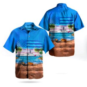 US Coast Guard USCGC Bertholf (WMSL-750) Independence Day Hawaiian Shirt - Gift for Dad Father's Day