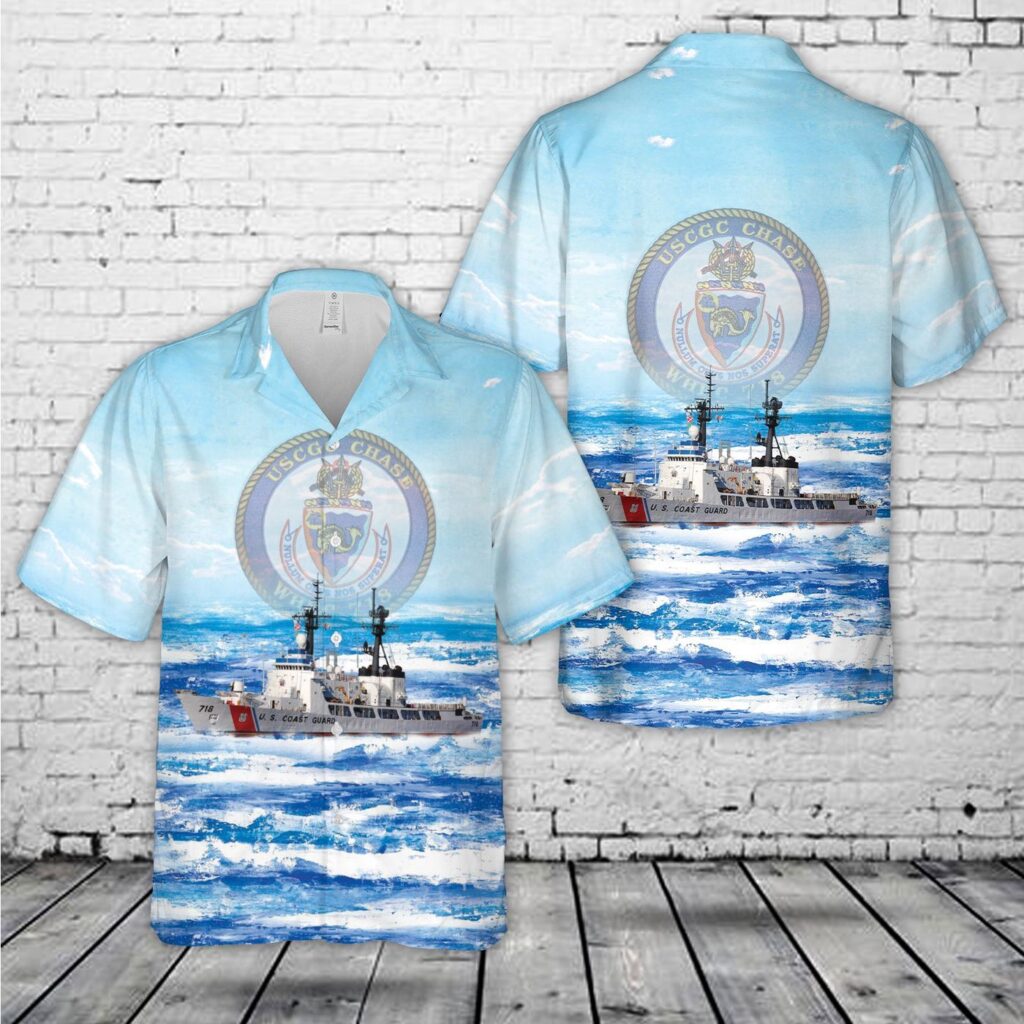 US Coast Guard USCGC Chase (WHEC-718) Hamilton-class cutter Hawaiian Shirt – Gift for Dad Father’s Day US Coast Guard USCGC Chase (WHEC-718) Hamilton-class cutter Hawaiian Shirt – Gift for Dad Father’s Day