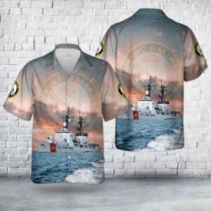 US Coast Guard USCGC Dallas (WHEC-716) Hamilton-class cutter Hawaiian Shirt - Gift for Dad Father's Day
