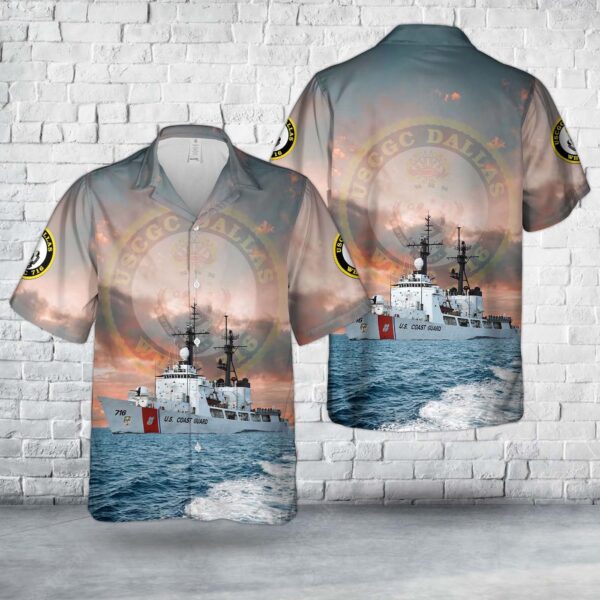 US Coast Guard USCGC Dallas (WHEC-716) Hamilton-class cutter Hawaiian Shirt – Gift for Dad Father’s Day