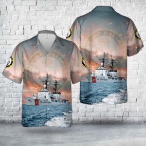 US Coast Guard USCGC Dallas (WHEC-716) Hamilton-class cutter Hawaiian Shirt - Gift for Dad Father's Day