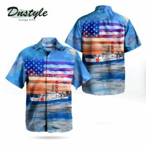 Us Coast Guard Uscgc Raymond Evans Wpc-1110 Independence Day Golden Gate Bridge Hawaiian Shirt - Gift for Dad Father's Day