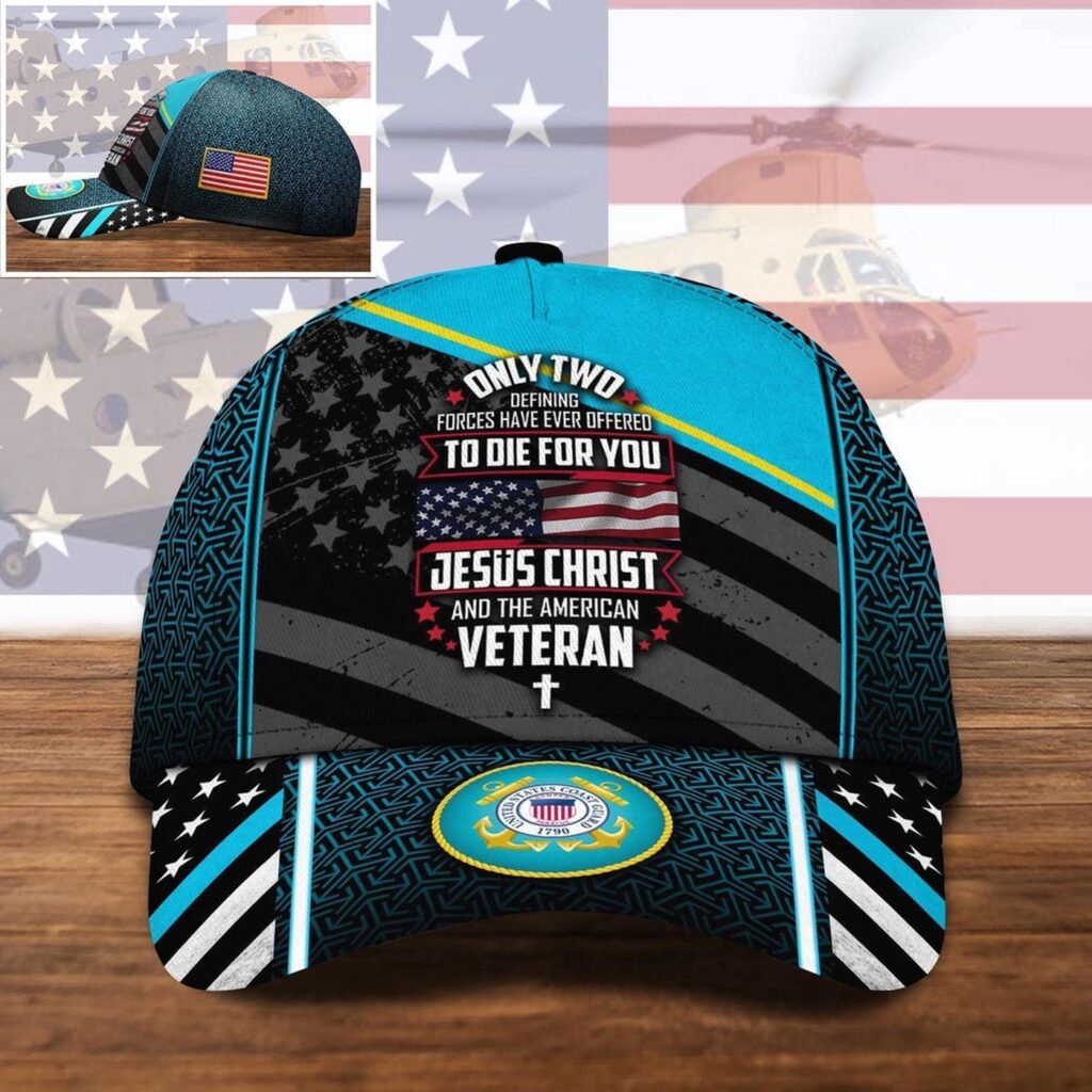 Veteran Cap, Us Coast Guard Jesus Christ And The American Veteran Cap Trucker Hats Custom Hats Gifts For Men & Women Gift for Men Dad Fathers Veteran Cap, Us Coast Guard Jesus Christ And The American Veteran Cap Trucker Hats Custom Hats Gifts For Men & Women Gift for Men Dad Fathers