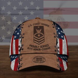Veteran Cap, Us Coast Guard Military Cap, Gifts For Veteran Custom Veteran Cap All Over Printed Trucker Hats Custom Hats Gifts For Men & Women Gift for Men Dad Fathers
