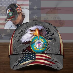 Veteran Cap, US Coast Guard Military Cap, Veteran Cap Hat Trucker Hats Custom Hats Gifts For Men & Women Gift for Men Dad Fathers