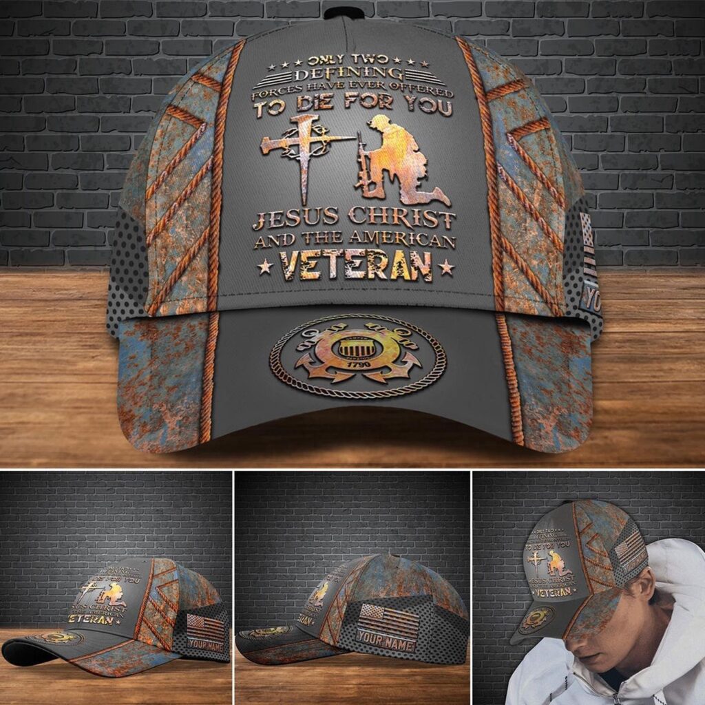 Veteran Cap, US Coast Guard Military Veteran Cap, Custom Cap Jesus Christ And The American Trucker Hats Custom Hats Gifts For Men & Women Gift for Men Dad Fathers Veteran Cap, US Coast Guard Military Veteran Cap, Custom Cap Jesus Christ And The American Trucker Hats Custom Hats Gifts For Men & Women Gift for Men Dad Fathers