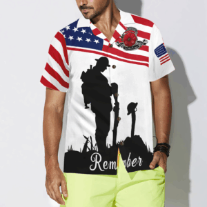 Lest We Forget Veteran Hawaiian Shirt - Patriotic Military Apparel