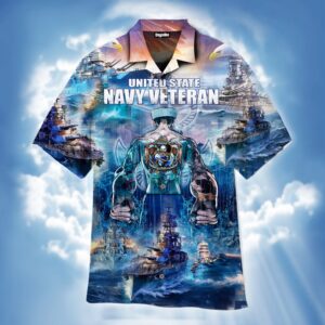 Oragontee US Navy Veteran Hawaiian Shirt for Men & Women Adult Unisex Shirt WT1044