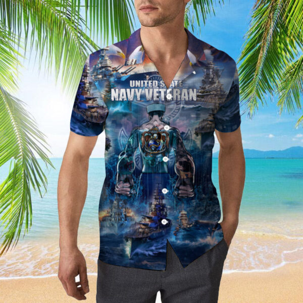 Oragontee US Navy Veteran Hawaiian Shirt for Men & Women Adult Unisex Shirt WT1044