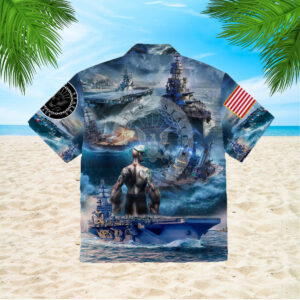 Oragontee US Navy Veteran Hawaiian Shirt for Men & Women Adult Unisex Beachwear HW3580