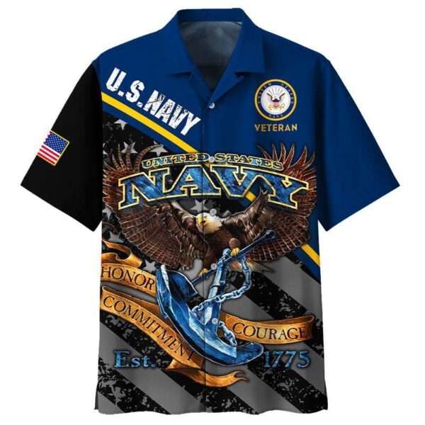 Hawaiian Navy Veteran Memorial Day Shirt for Men & Women Adult Unisex HW3601