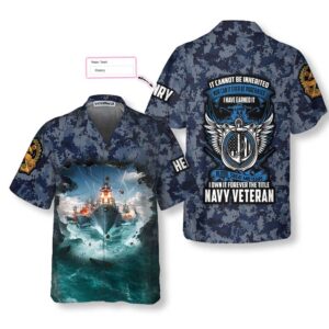 Proud Navy Veteran Custom Hawaiian Shirt Meaningful Gift for Veteran Day