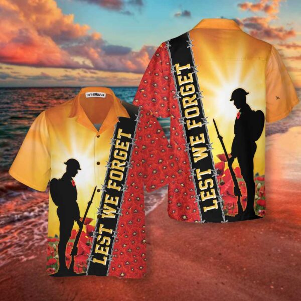 Lest We Forget US Veteran Hawaiian Shirt Proud Veteran Gift for Veteran Day