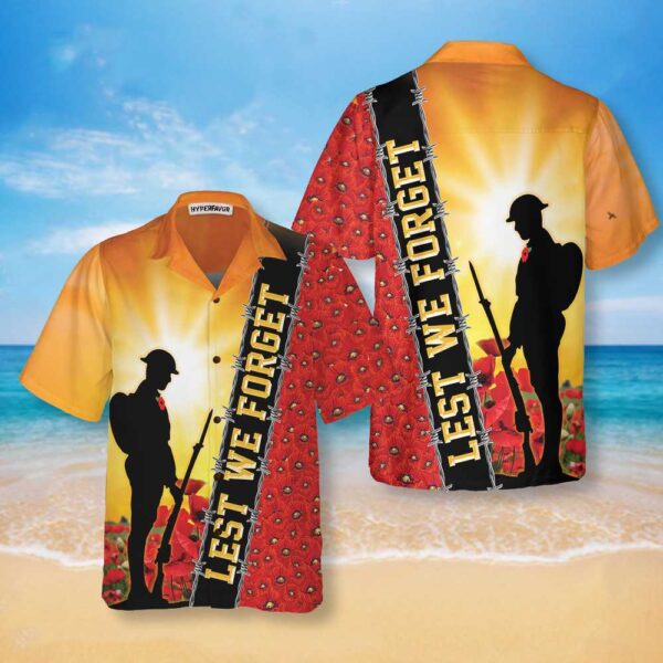 Lest We Forget US Veteran Hawaiian Shirt Proud Veteran Gift for Veteran Day