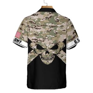 Veteran Skull Hawaiian Shirt, U.S. Army Veteran Shirt, Best Gift For Veterans 3