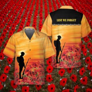 Lest We Forget Hawaiian Shirt: Proud Veteran Gift for Veteran Day