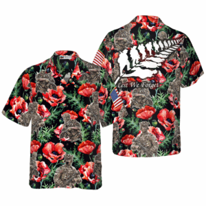 Veteran Less We Forget Hawaiian Shirt - Honoring Our Heroes in Style