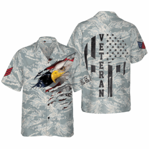 Veteran Proud US Airforce Camo Hawaiian Shirt - Limited Edition