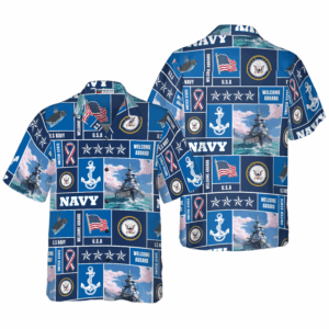 Vintage US Navy Veteran Soldier Hawaiian Shirt - Welcome Aboard!